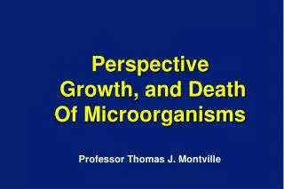 Perspective Growth, and Death Of Microorganisms