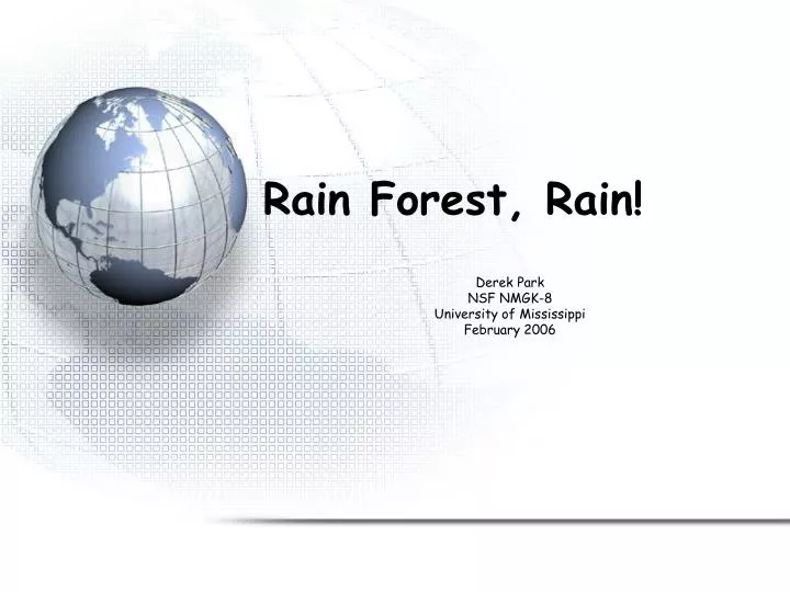 rain forest rain