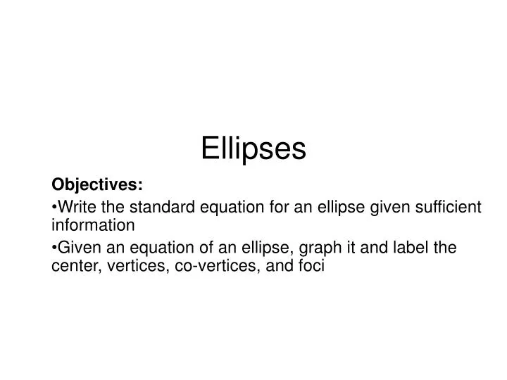 ellipses