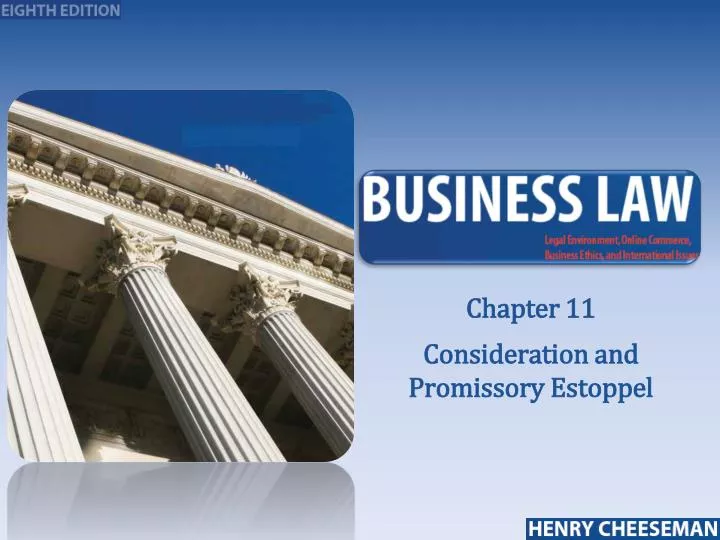 chapter 11 consideration and promissory estoppel