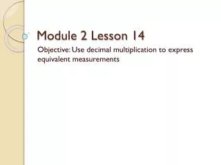 Module 2 Lesson 14