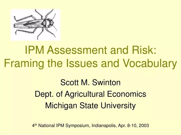 ipm assessment and risk framing the issues and vocabulary