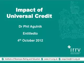 Impact of Universal Credit