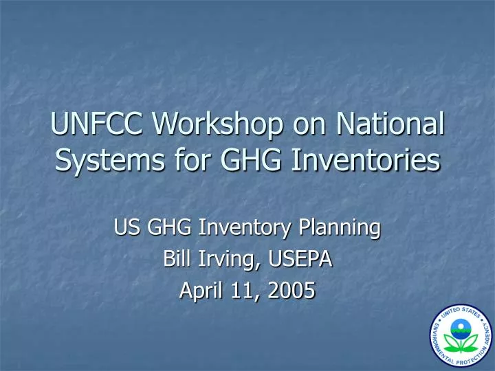 unfcc workshop on national systems for ghg inventories
