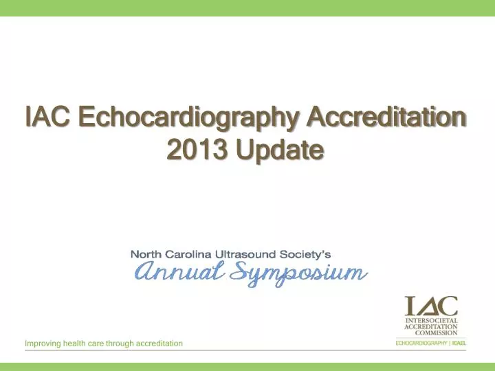 iac echocardiography accreditation 2013 update