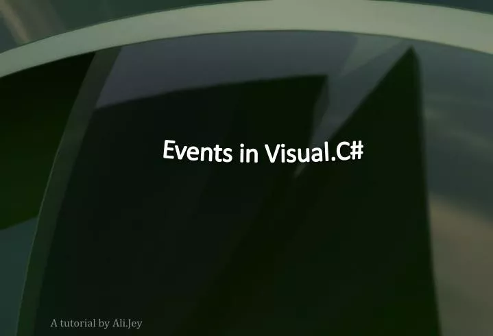 events in visual c