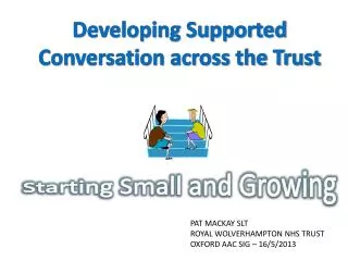 Developing Supported Conversation across the Trust