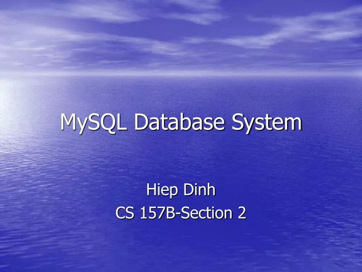 mysql database system