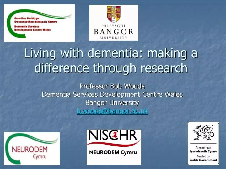 living with dementia making a difference through research
