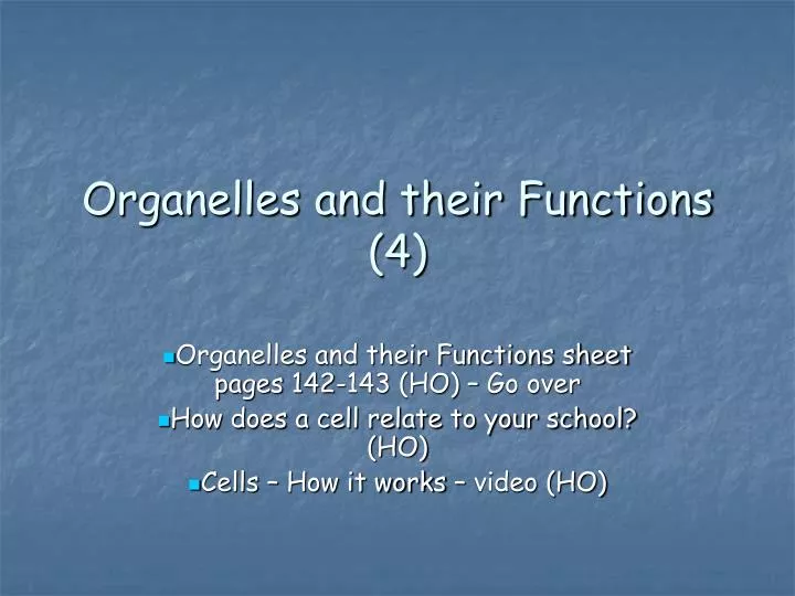 organelles and their functions 4