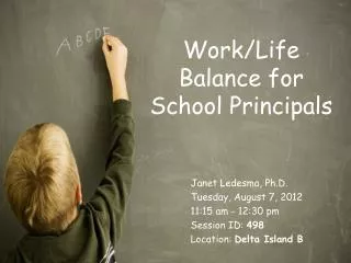 Work/Life Balance for School Principals