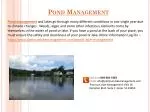 Pond Management - slide 1