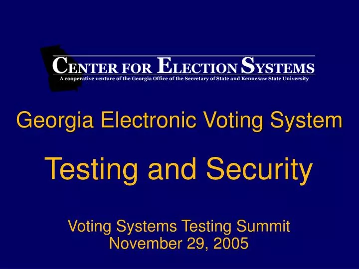 georgia electronic voting system