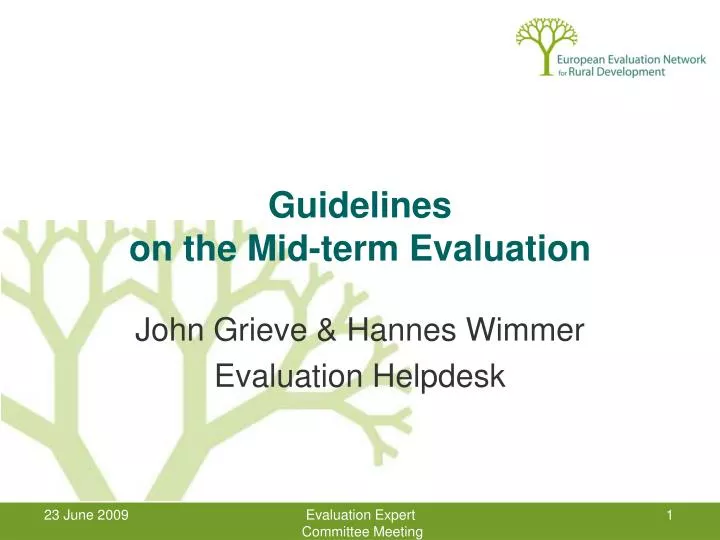 guidelines on the mid term evaluation