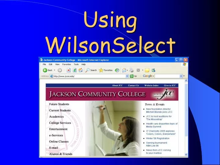 using wilsonselect