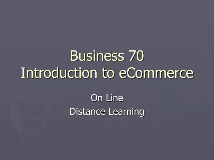 business 70 introduction to ecommerce