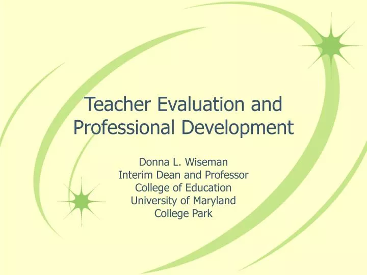 teacher evaluation and professional development