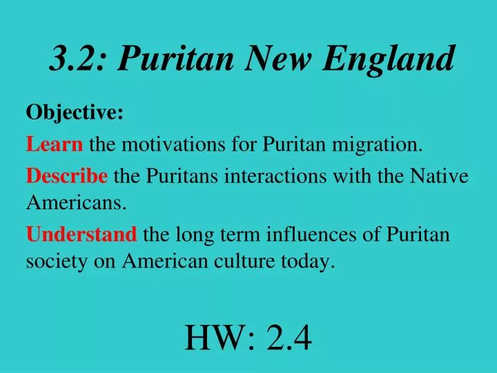 3 2 puritan new england
