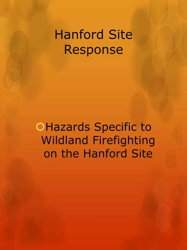 hanford site response