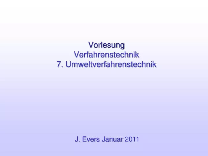 vorlesung verfahrenstechnik 7 umweltverfahrenstechnik