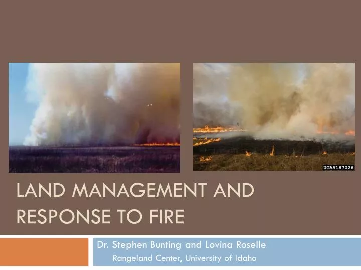 land management and response to fire