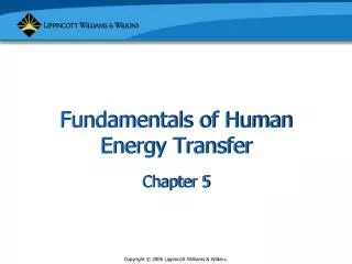Fundamentals of Human Energy Transfer