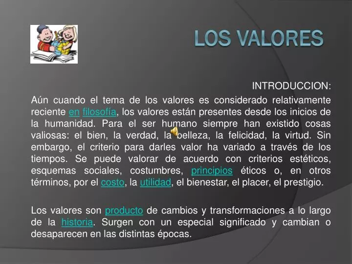 los valores