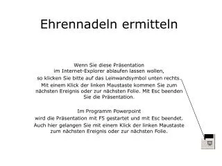 Ehrennadeln ermitteln