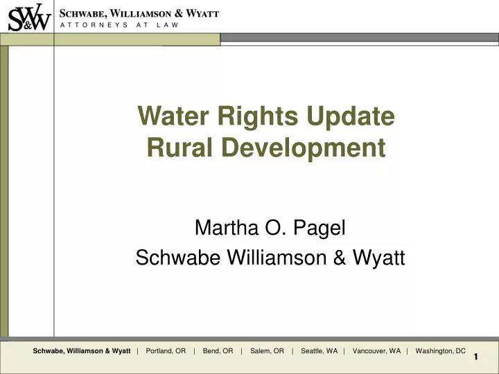 water rights update rural development