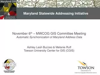 Maryland Statewide Addressing Initiative