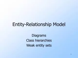 Entity-Relationship Model