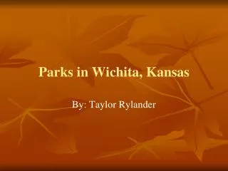 Parks in Wichita, Kansas