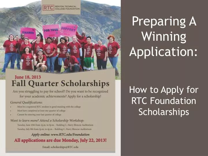 preparing a winning application how to apply for rtc foundation scholarships