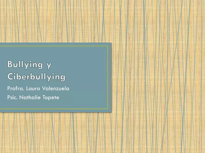 bullying y ciberbullying