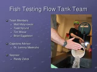 Fish Testing Flow Tank Team