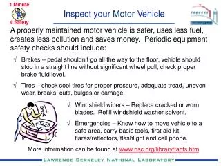 Inspect your Motor Vehicle