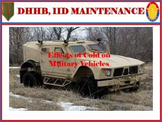 DHHB, 1ID MAINTENANCE