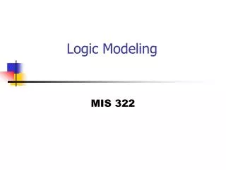 Logic Modeling