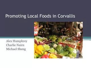 Promoting Local Foods in Corvallis