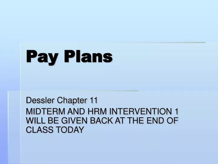 pay plans