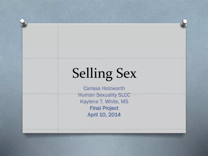 selling sex