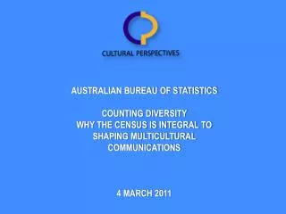 AUSTRALIAN BUREAU OF STATISTICS COUNTING DIVERSITY