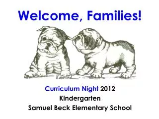 Welcome, Families!