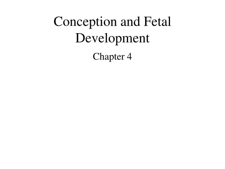 conception and fetal development
