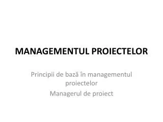 managementul proiectelor