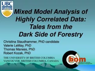 Mixed Model Analysis of Highly Correlated Data: Tales from the Dark Side of Forestry