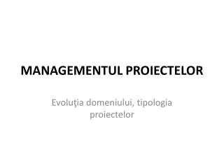 managementul proiectelor