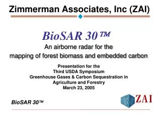 An airborne radar for the mapping of forest biomass and embedded carbon