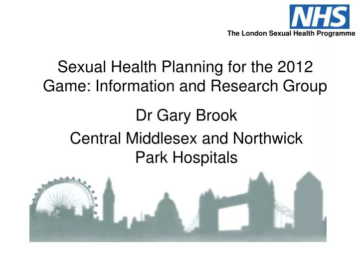 sexual health planning for the 2012 game information and research group