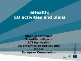 eHealth: EU activities and plans
